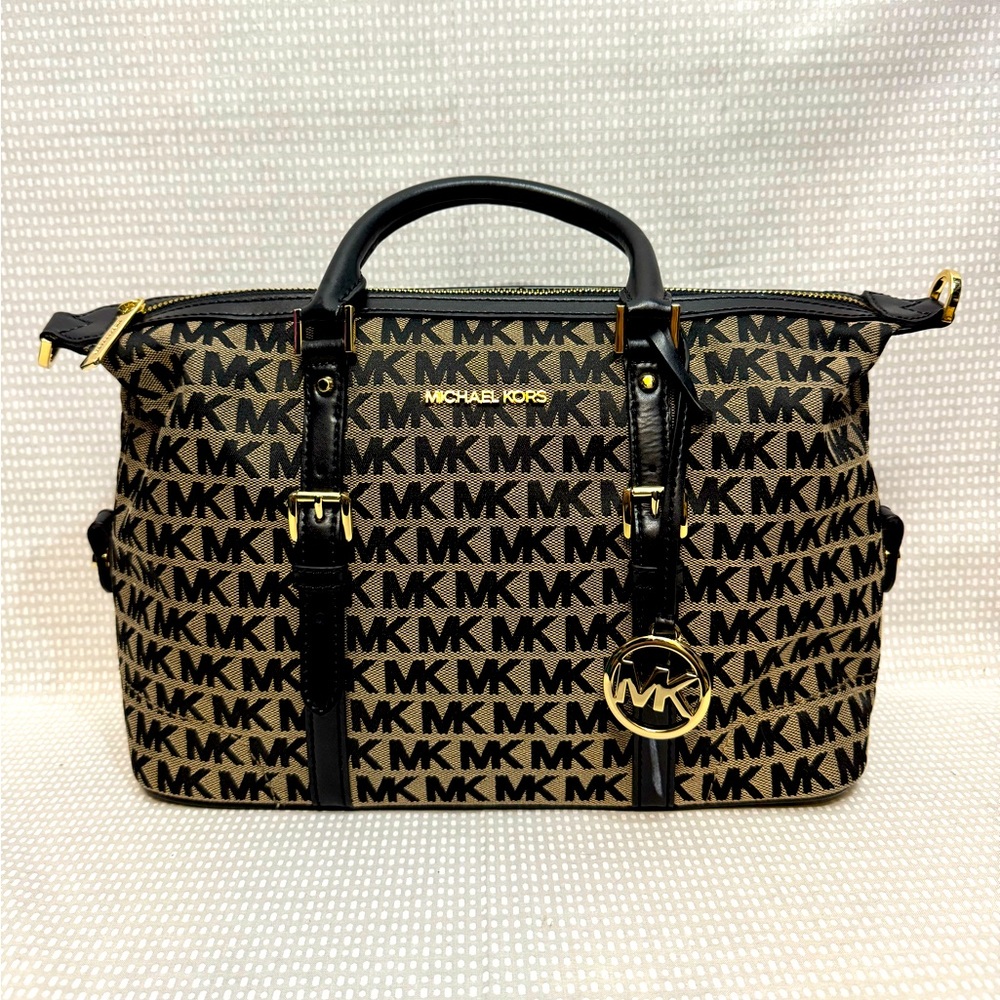 Michael Kors Logo Woven Satchel